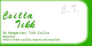 csilla tikk business card